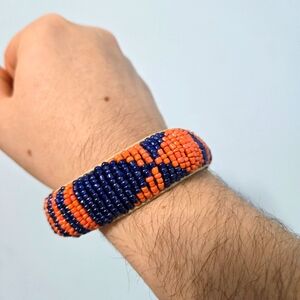 Navajo Blue Orange Bracelet
